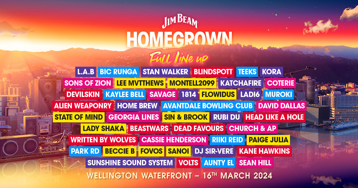 Jim Beam Homegrown 2024 Tickets Wellington Wellington Waterfront